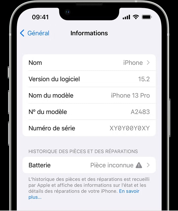 Unknown part" message after battery replacement on your iPhone